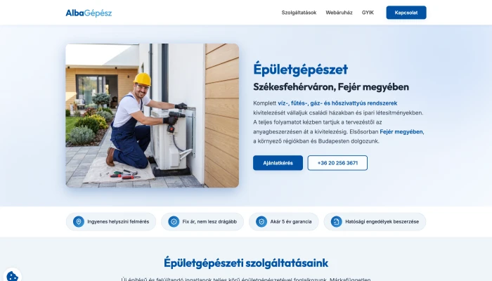 AlbaGépész weboldal