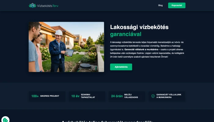 VízbekötésTerv weboldal
